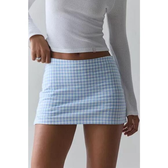 OUT FROM UNDER Women's Low-Rise Micro Mini Skort Size M In Blue - Picture 1 of 11